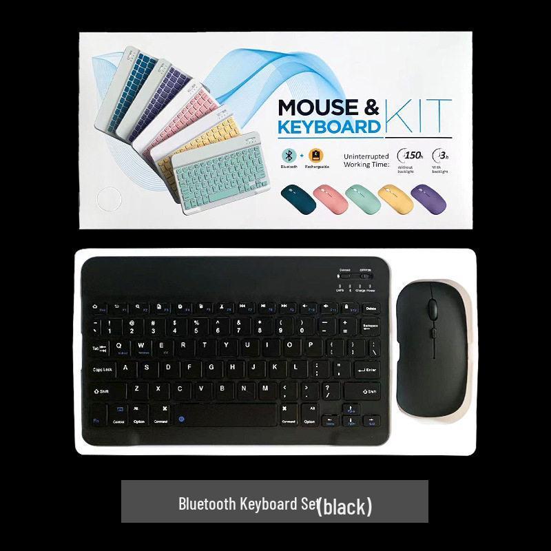 Wireless Bluetooth Keyboard & Mouse for Tablets and Phones - Silent, Rechargeable