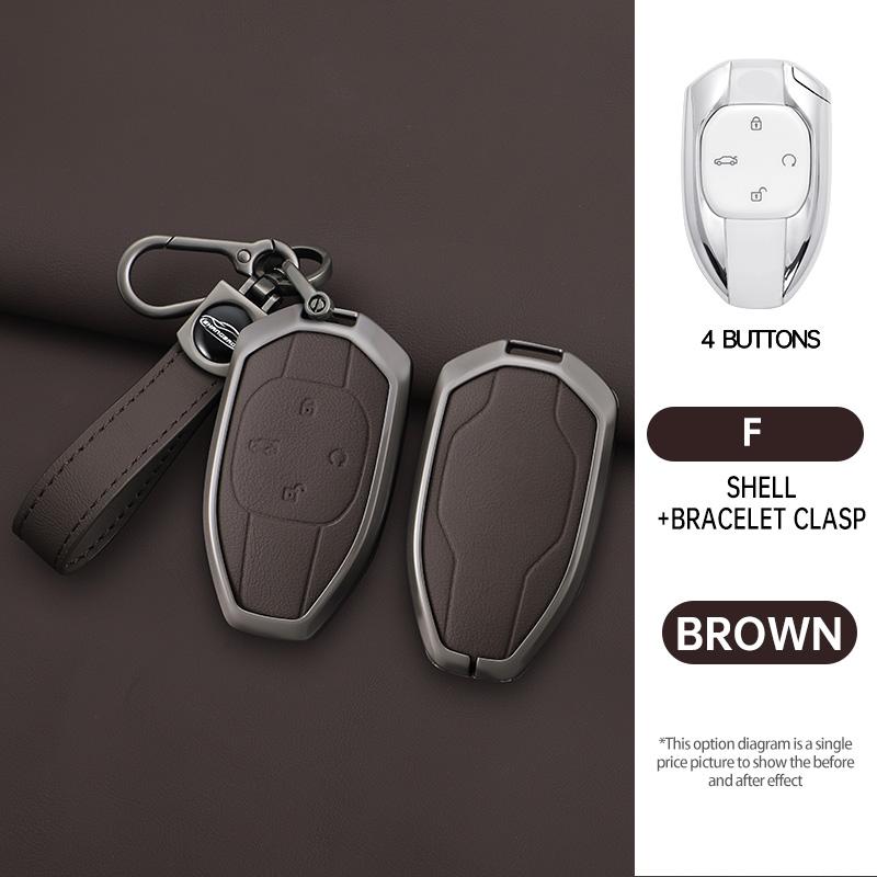 Stylish Leather Car Key Case Cover For Gac Trumpchi Gs4 Gm8 Ga4 Gs5 Gs3 Ga3 Ga6 Sgs7 Legend Gs8 Metal Remote Fob Key Accessories