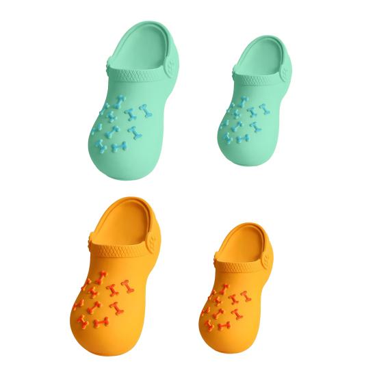 Squeaky Slipper Dog Chew Toy Bite Resistant Boredom Relief Simulated Shoes Interactive Toy Puppies Teething Cleaning Toy