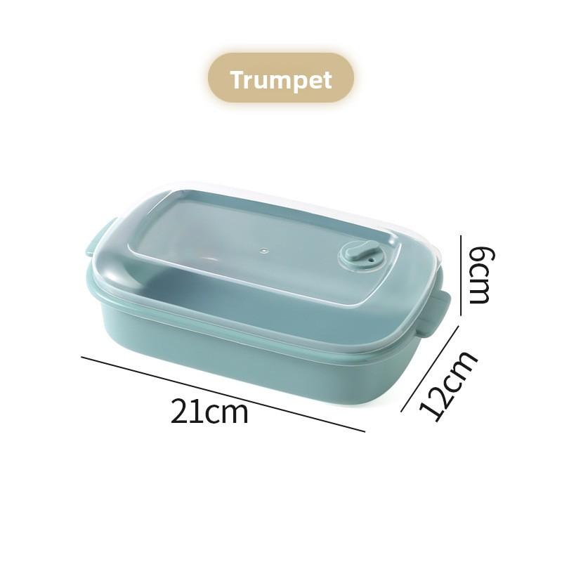 Kitchen Refrigerator Storage Box Microwave-safe Plastic Lunch Box for Fruits with Lid and Sealing Function