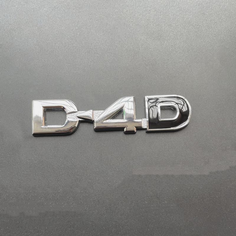 3D Metal Logo D4D Emblem Letters Car Trunk Badge For Toyota Yaris Corolla Avensis Land Cruiser Hilux D4D Sticker Accessories