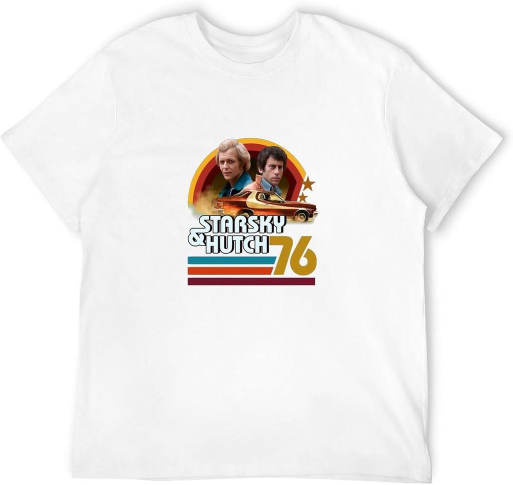 Starsky and Hutch Geek Giftideas Collectable Friendshiptv Fandom Short Sleeve Cotton Mens Tshirt