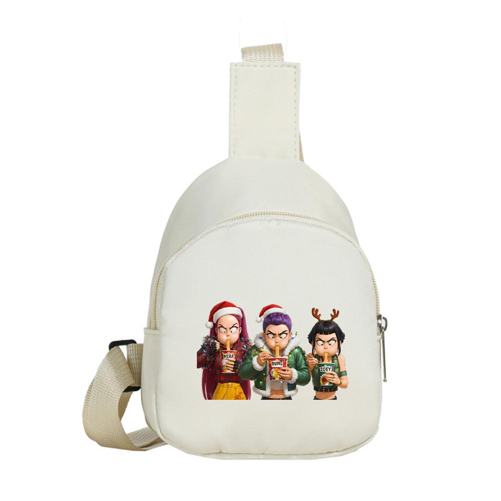K-Pop Dämonenjäger Bedruckte Kawaii Brusttasche für Jungen Mädchen Umhängetasche Student Tragbar Crossbody-Tasche Brusttasche Weihnachten Kindergeschenk