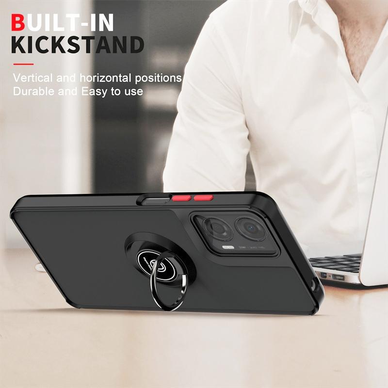 For Motorola Moto G04 G24 Case Magnetic Ring Holder Shockproof Armor Phone Case For MotoG04 MotoG24 G 04 24 Hard PC Back Cover