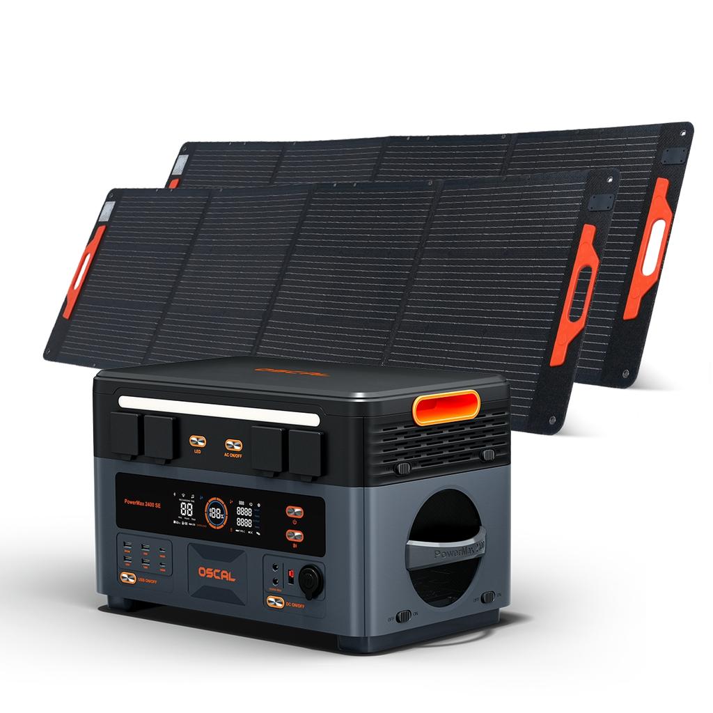 Blackview OSCAL PowerMax 2400 SE Portable Power Station, 2016Wh 2400W LFP Camping Power Bank