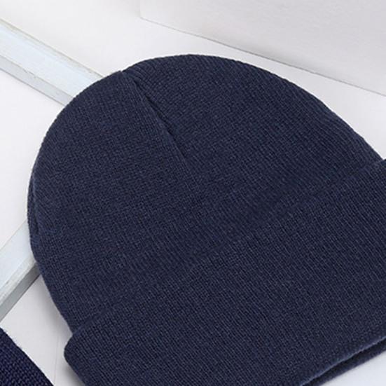 Winter Warm Knitted Gloves And Hat Set for Men And Women Soft Skull Cap And Touch Screen Gloves Set for Cold Weather