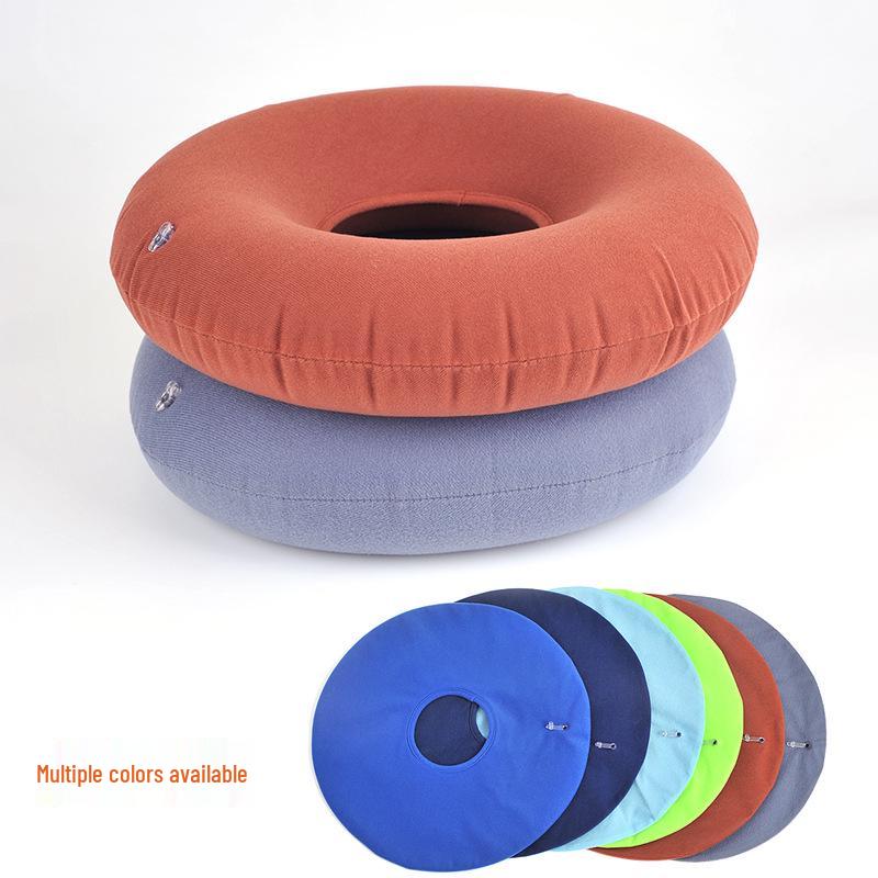 Inflatable Round Anti-Decubitus Suede Seat Cushion