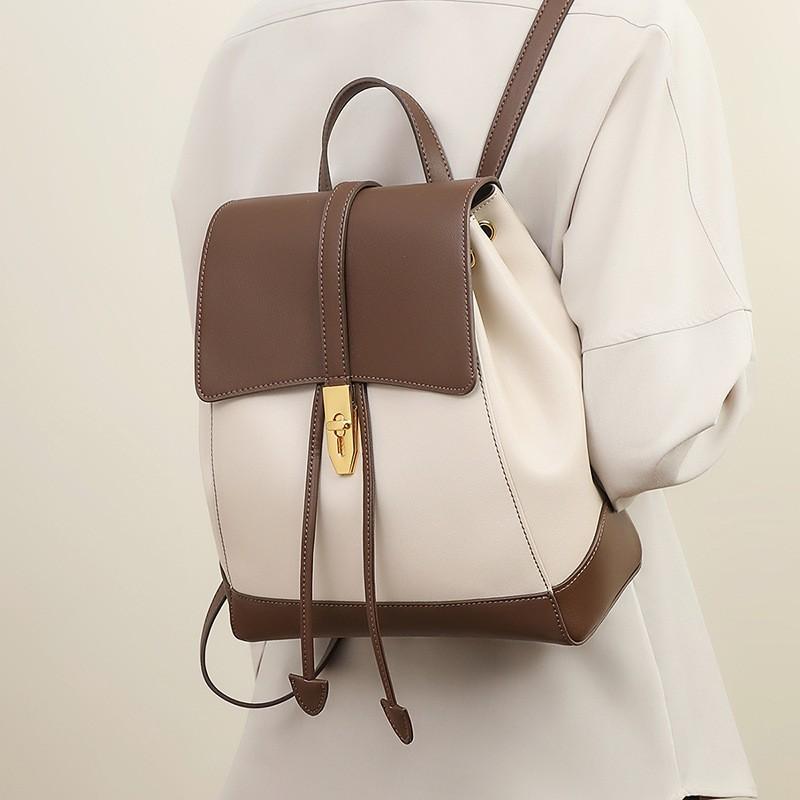 Backpack Female Design Fashion Schoolbag Junior High School Students College Casual Leather Backpack