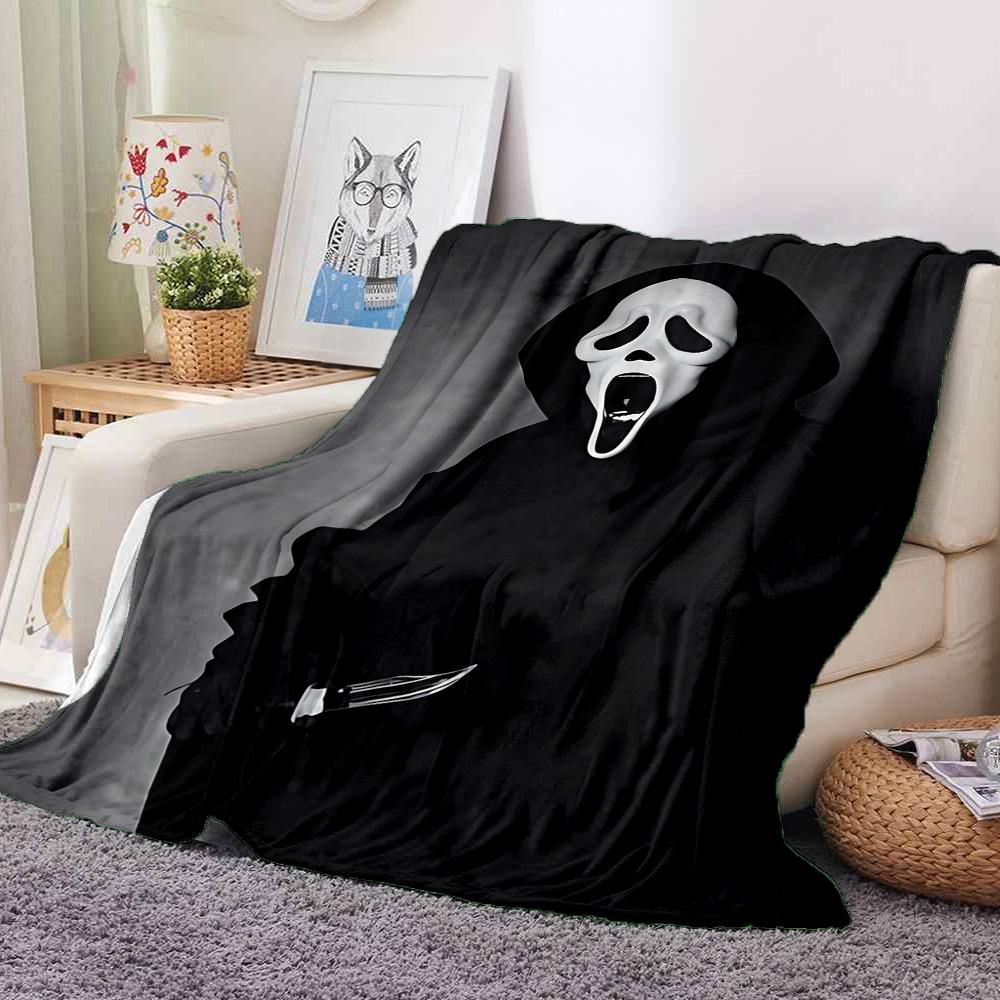 Ghostface Flannel Blanket Throw Blanket Soft Warm Sofa Bed Camping home Decor Unique Christmas Gift C926573