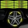 Car Wheel Tire Rim Hub Reflective Luminous Emblem Sticker Car Styling For Toyota Gazoo Racing Corolla Yaris Chr Auris Rav4 Prius Prado Avensis Verso