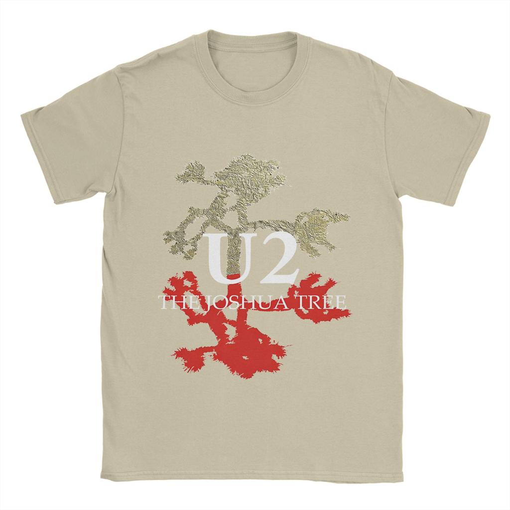Mens U2 Rock Band T Shirts Pure Cotton Clothing Fashion Short Sleeve Crew Neck Tees Big Size TShirt