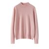 Women's Pure Cashmere Long-Sleeve Round Neck Pullover Sweater - Warm, Soft, Solid Color Base Layer