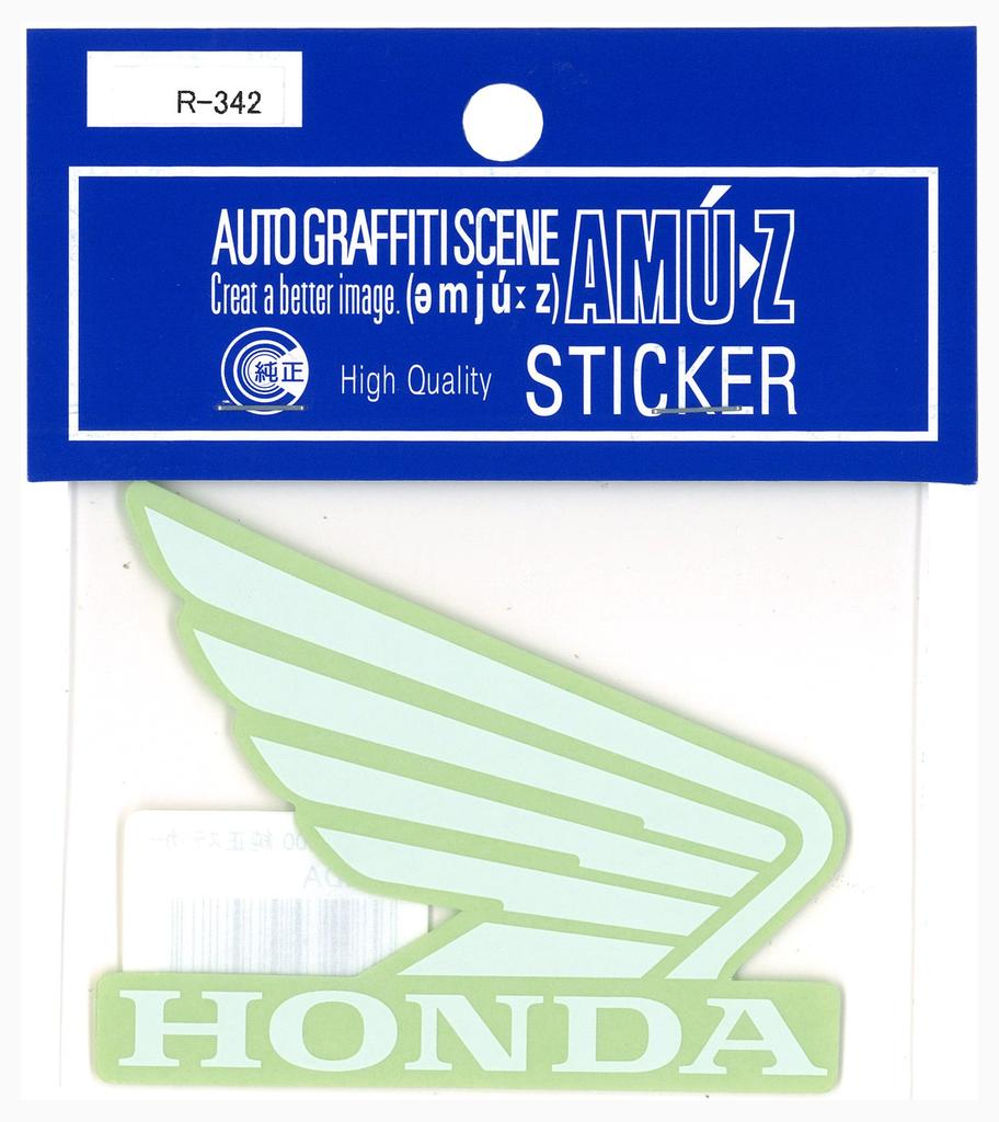 Toyo Mark HONDA Motorcycle Emblem Sticker White 78x64(mm) R-342