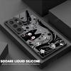 Stylish cute cat suitable for Samsung A51 mobile phone case S25ULtra glass A71 protective case S23Plu hard case