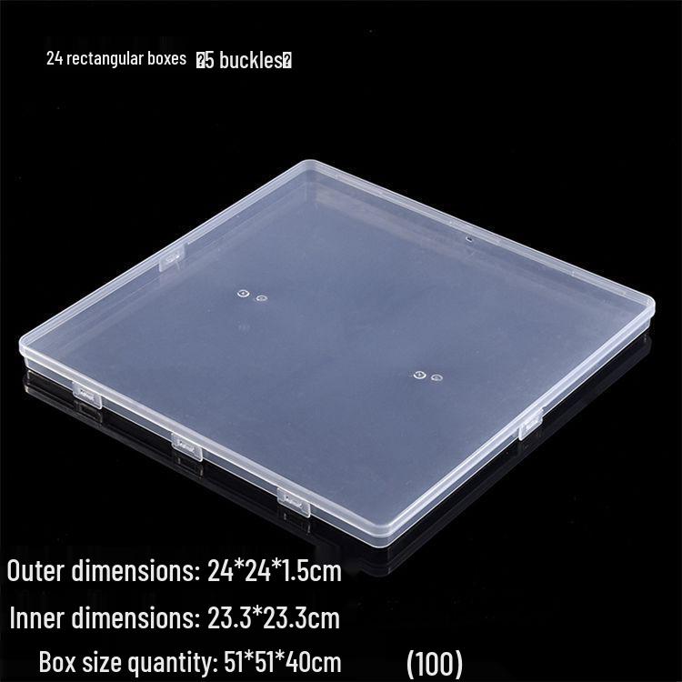 Rectangular Transparent PP Plastic Storage Box for Stationery, Cards, Hardware, Jewelry, and Fishing Gear