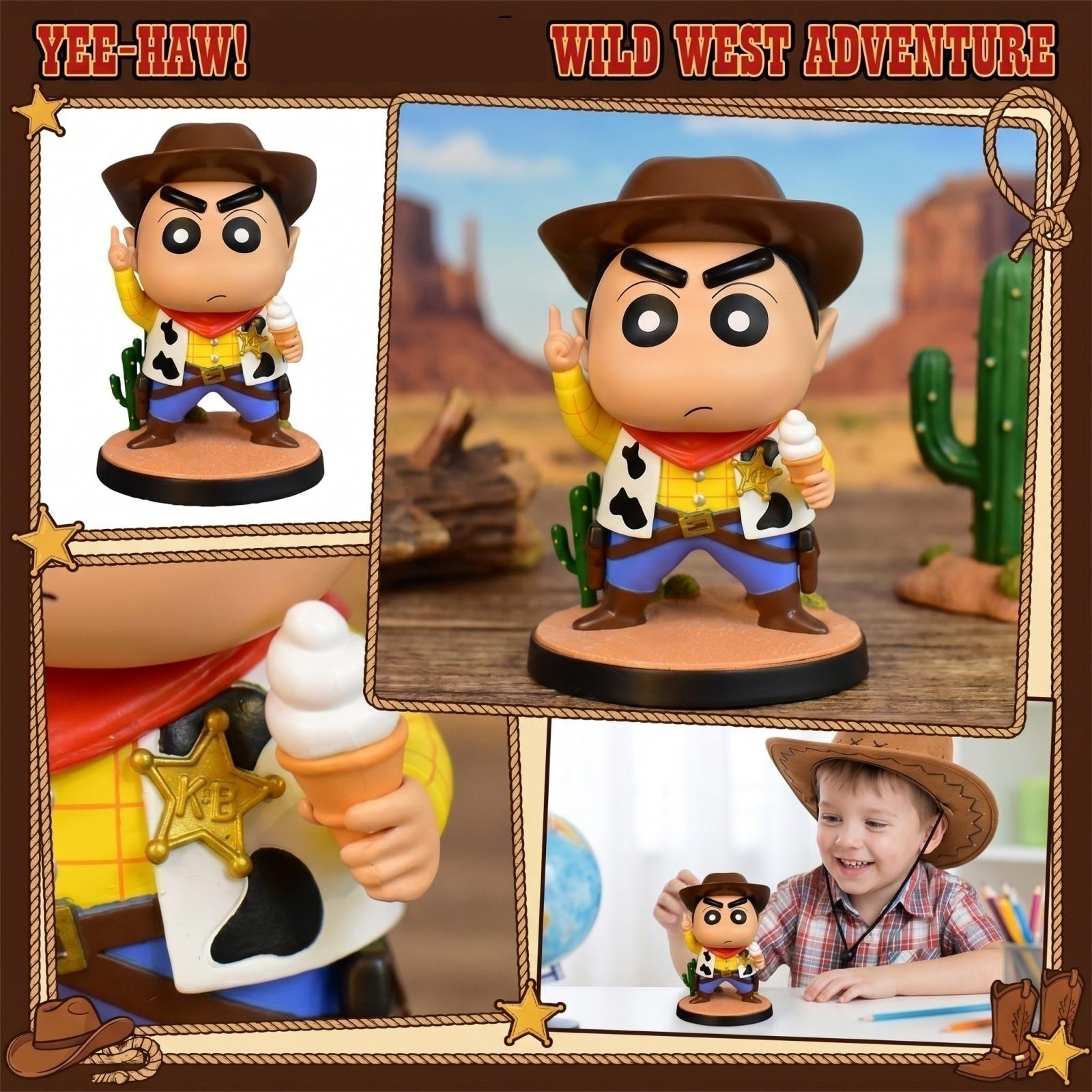 Collectible Cowboy Figure Toy Model with Detailed Outfit and Accessories Standing Pose for Display and Collection Purposes One Size