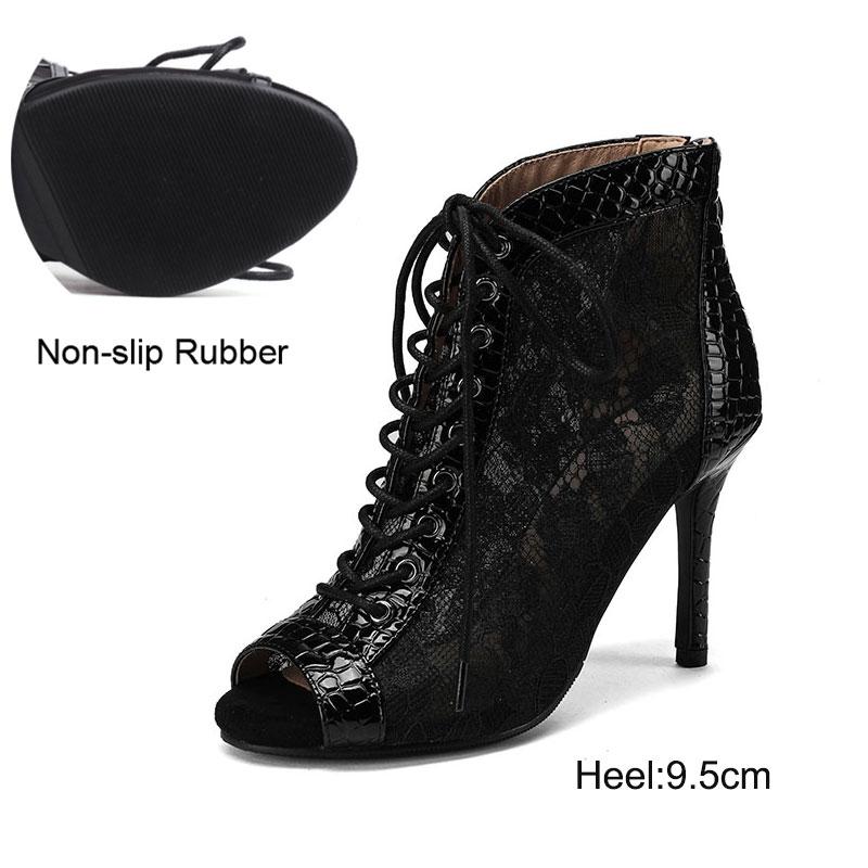 Dámské boty na tanec Dámské sálové latinskoamerické taneční boty Dívčí černé tango moderní salsa boty Svatební boty Dámské vysoké podpatky