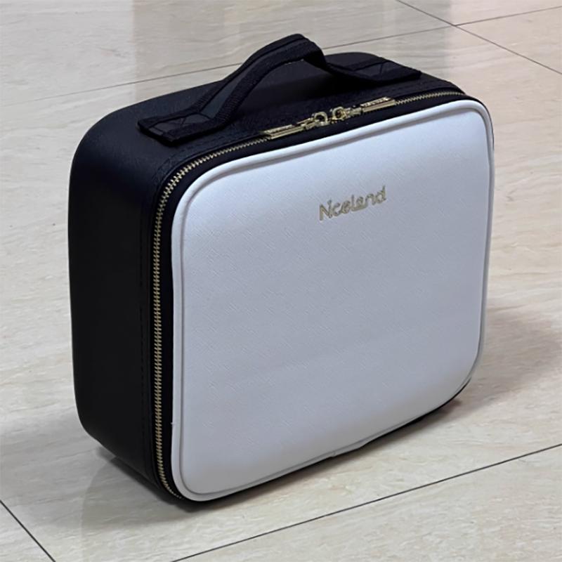 Smart LED Cosmetic Case with Mirror Cosmetic Bag Travel Makeup Bags for Women Fashion Portable Storage Bag Travel Makeup Bags