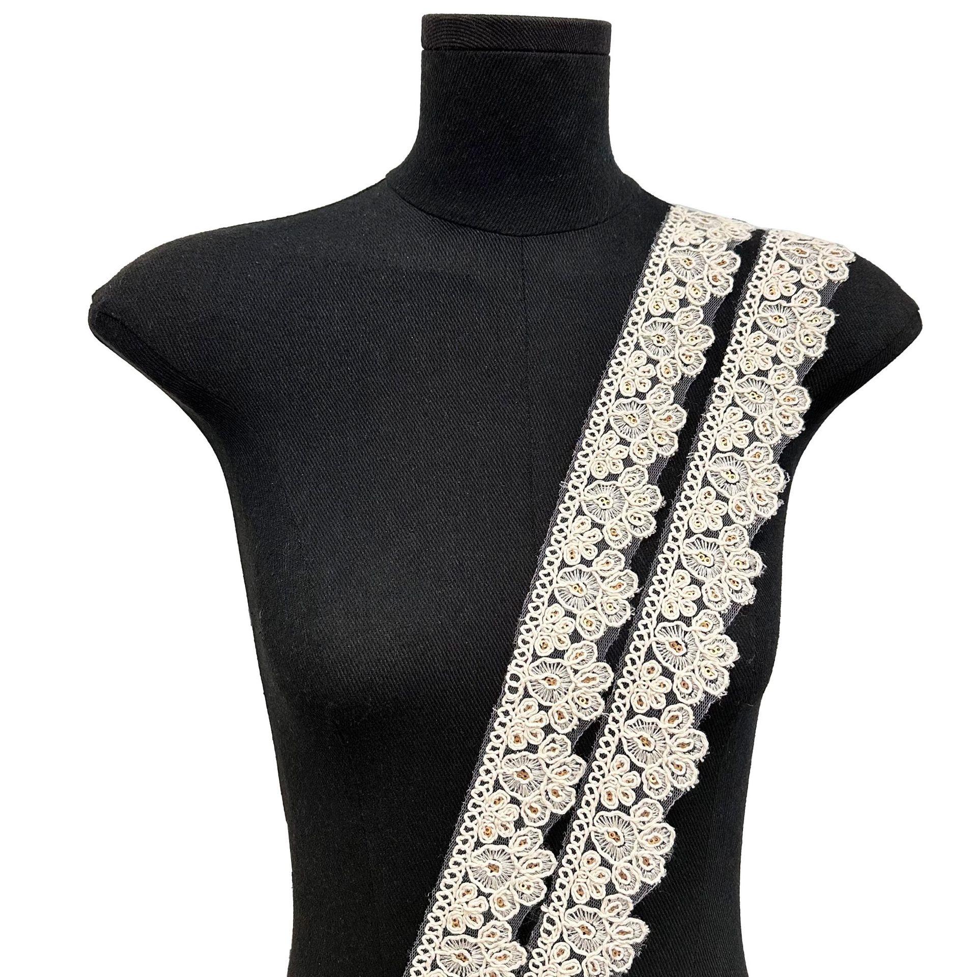 

4,5 см Абрикосовая Хлопковая Веревка Волна Ажурная Вышивка Штрих-код Сетка Декорация Манжета Воротника Край Украшение Окна Кружево XDT07 apricot one size