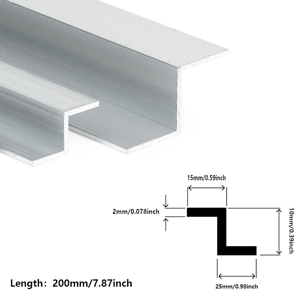 Z-Shaped Aluminum Edge Trim 10/15/20/22mm, Flexible Decorative Molding for Cabinet Door Window Frame (1 Piece)