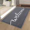Olanly Garden Dirt Trapper Entryway Mat of Outdoor Indoor Washable Home Doormat Cute Letters Non-Slip Door Mats for Front Door
