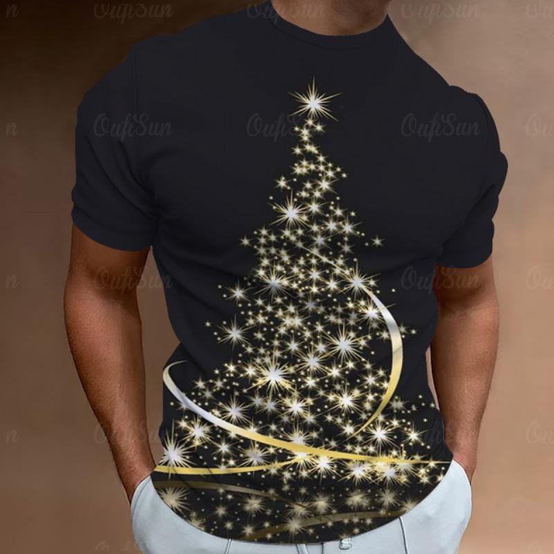 Christmas T-Shirts For Men 3d Santa Claus Printed Street Designer Short Sleeved Loose Oversized T Shirts Fashion New Tops Tees