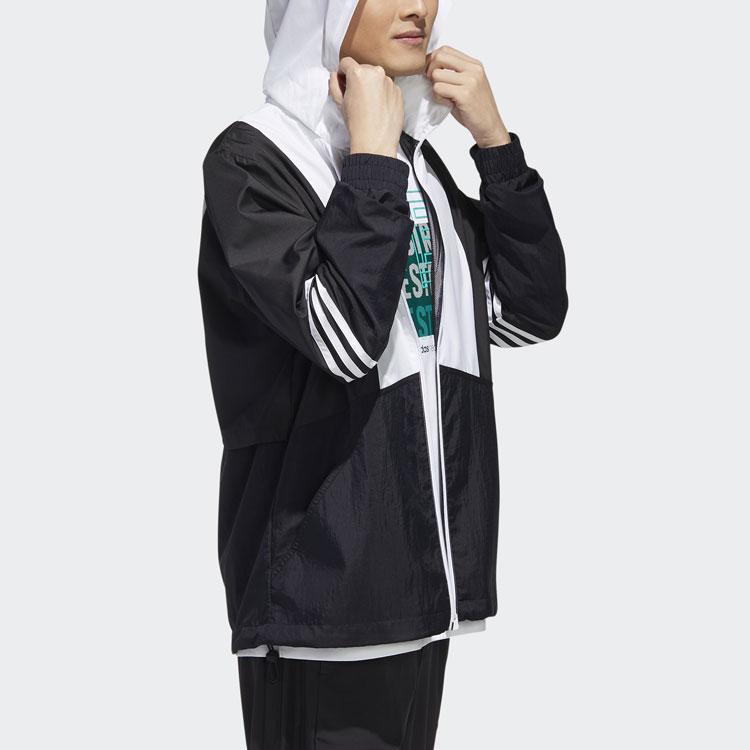 Adidas Neo Colorblock Casual Sports Hooded Jacket Men Jackets Black GJ8767
