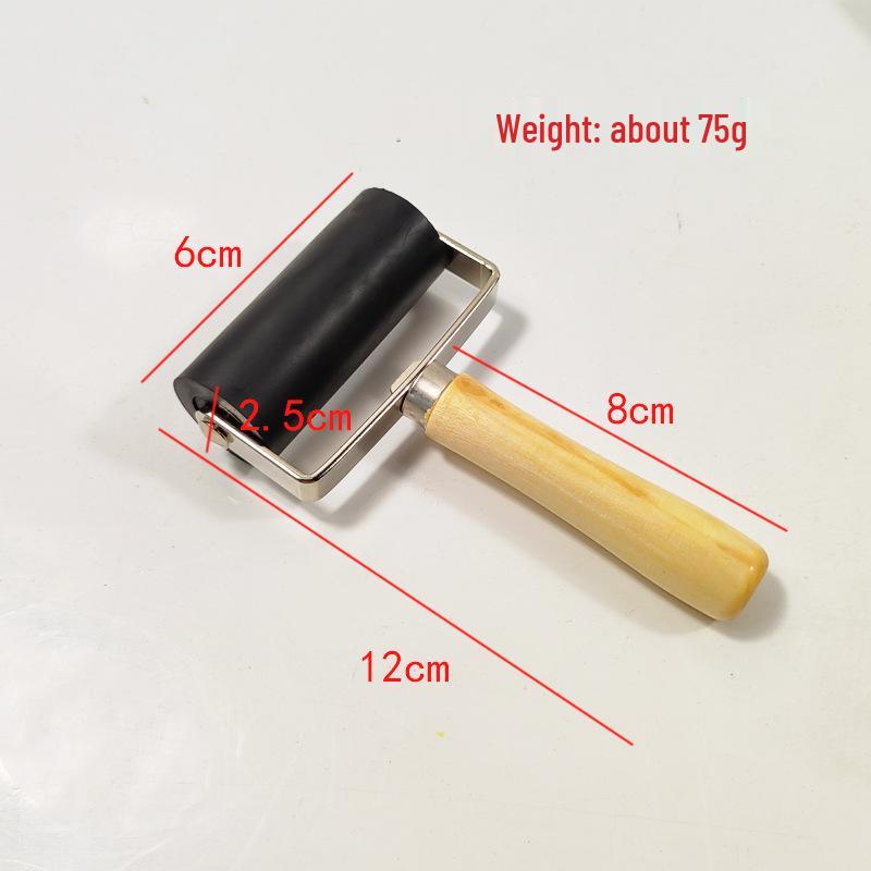 Printmaking Ink Roller: 6cm Rubber Embossing Tool for Woodblock and Art Rubbing.