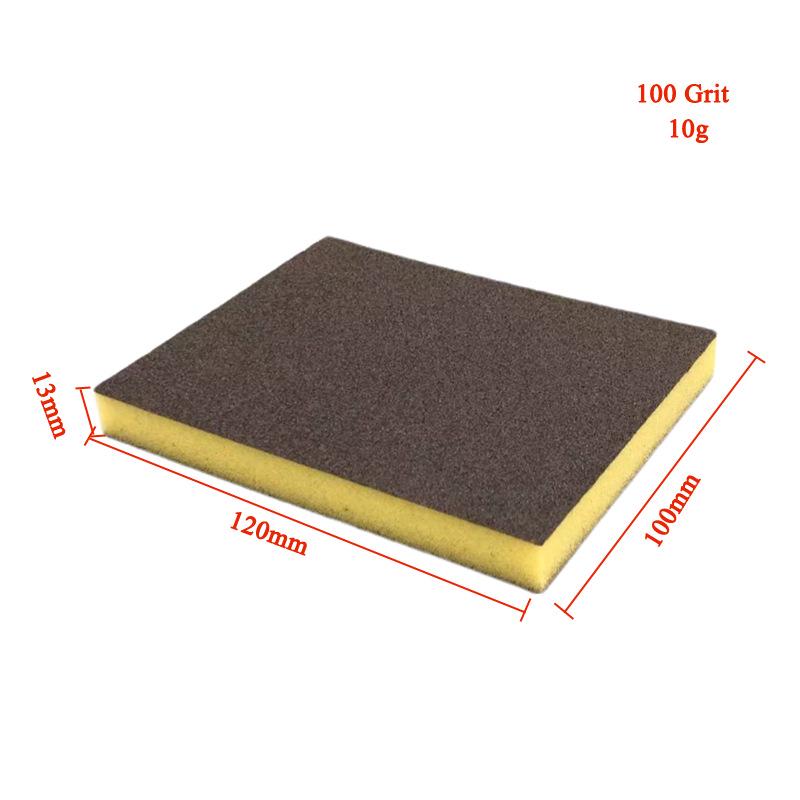 Dual-Sided Sanding Sponge Block for Woodworking, Furniture Polishing & Rust Removal - Wet/Dry Use.