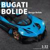 1/32 Bugatti Bolide Miniature GT Die Casting Model Car Metal Alloy Sound & Light Pull Back Children's Toy Car Birthday Gifts Boy