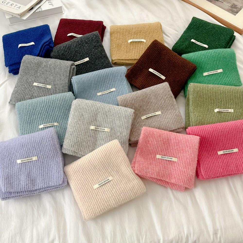 Soft waxy high-quality wool blended knitted scarf women's autumn and winter new high-end scarf manufacturers wholesale