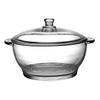 Clear Glass Casserole Bowl for Microwave Reheating, Soup Service, Porridge Serving, and Regular Kitchen Use Daily