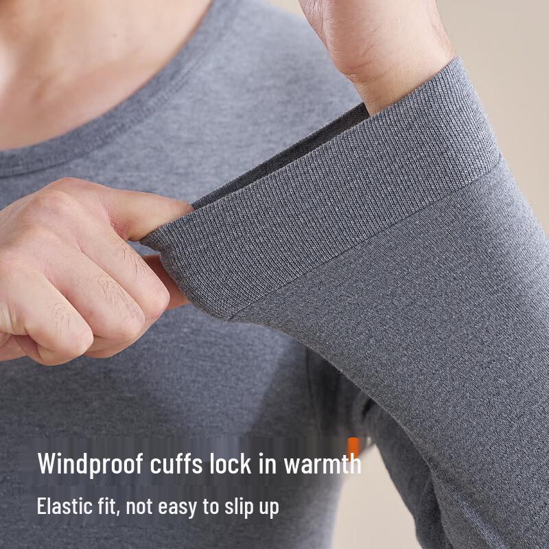 Yiershuang Men's Pure Cotton Antibacterial Thermal Underwear Set