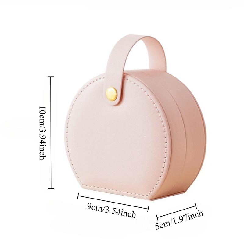 Semicircle Portable Jewelry Box Travel Jewelry Case Storage Organizer for Earrings Rings Necklaces Bracelets Mini Jewelry Holder