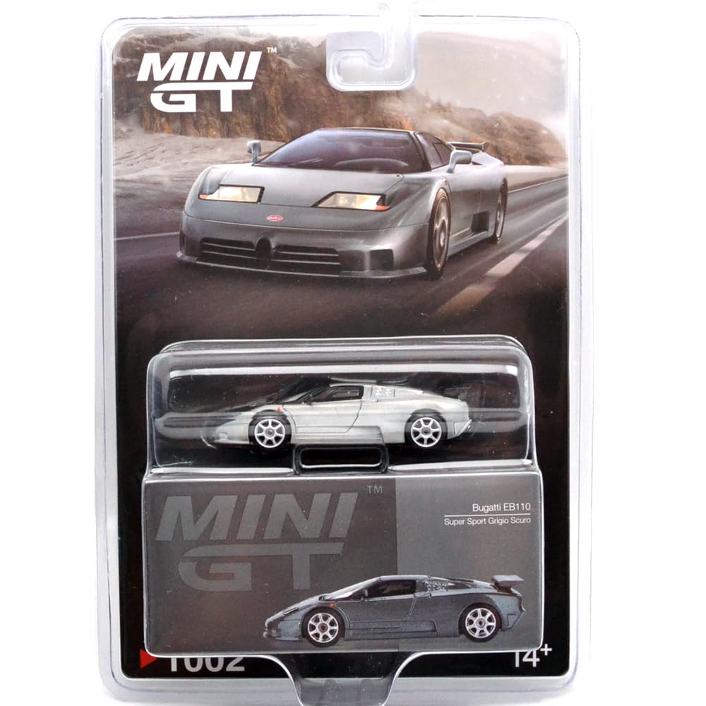 MINI GT Scale MiJo TOYS BUGATTI EB110 SUPER SPORT CHASE CAR USA MiJo Toys Limited Edition Bugatti EB110 Super Sport Chase Car 164 - (GRIGIO SCURO)