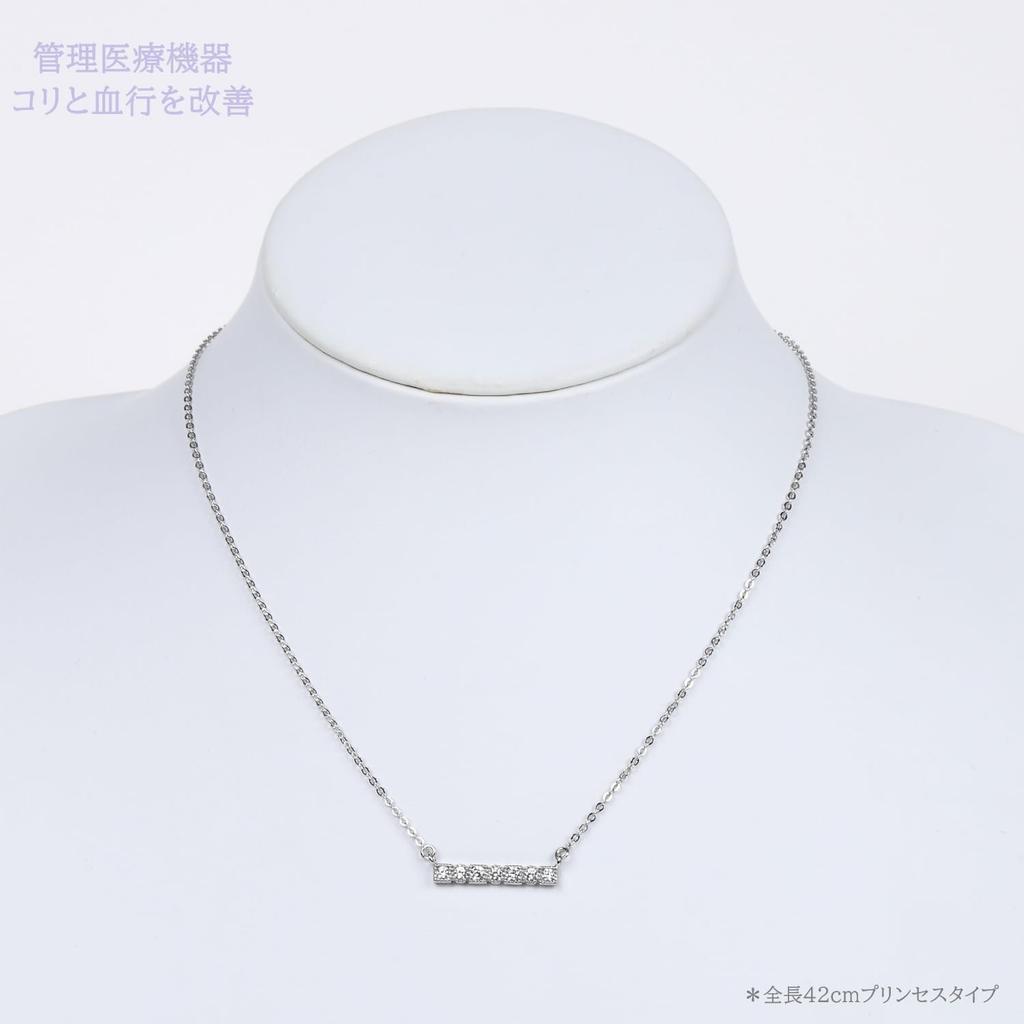[Produced by Yumi Katsura] Medical Device Jewelry Motif Magnetic Necklace Yumi Sienne Pendant Women's Stylish Simple Relieves Stiff Shoulders and