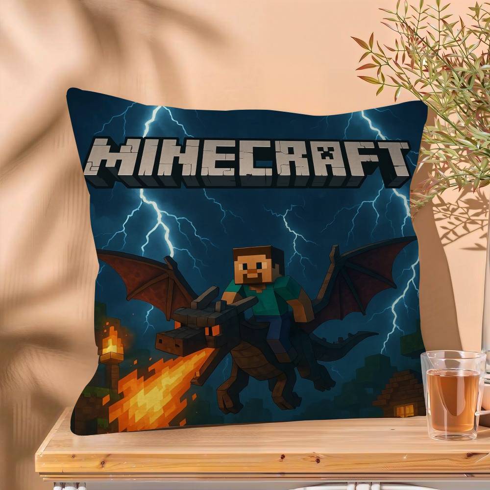 1PC PC Game M-Minecraft  Cushion Cover Car Throw Pillow Case For Sofa Car Christmas Gift