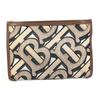 BURBERRY bag TB whole pattern fastener zip Clutch bag PVC/Leather Brown