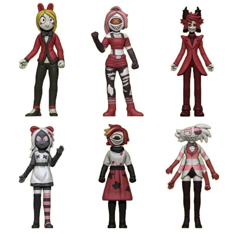 4-inch Hell's Inn Clown Doll Model Toy Set Of 6 Plastic/resin Material