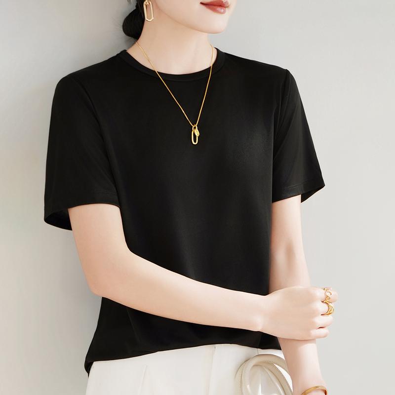 Summer Shirt for Women - 50% Mulberry Silk Blend | Wrinkle-Free & UV Protection | Luxe Lightweight Top