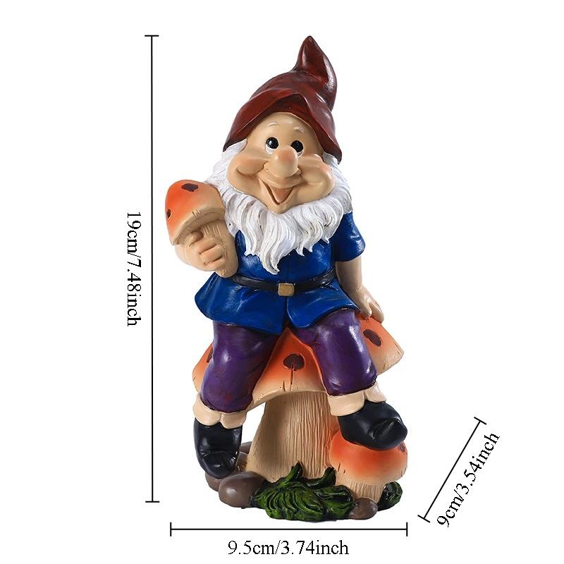 Cartoon Gnomes Statue Outdoor Garden Yard Decorations Cute Funny Dwarf Statue Middle Finger Gnome Creative Tree Hanging Ornament
