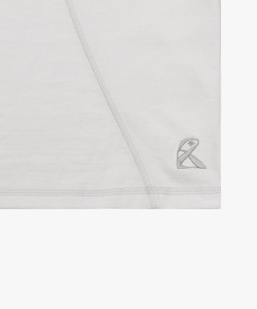 Liomeu Asymmetrical Cut Short Sleeve T-Shirt_White : Radiant092