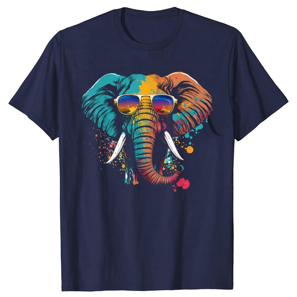 Funny Vintage Cute Elephant Lover Animal Wild Graphic Tshirt Men Women Fashion Oversized Tshirts Mens 100 Cotton T Shirt