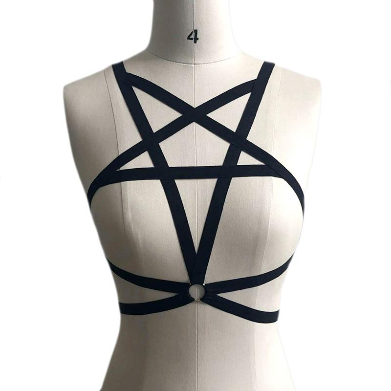 

Five pointed star strap underwear, spring and summer sexy underwear, no steel ring, fun bra underwear 1XL