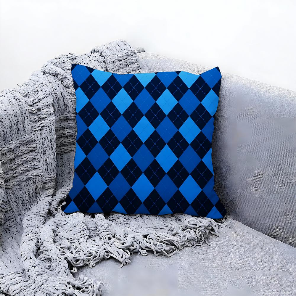 Shiny Diamond Pattern Print Cushion Cover Premium Comfort Reversible Pillow Cove Two in One Design for Any Room Car Interior