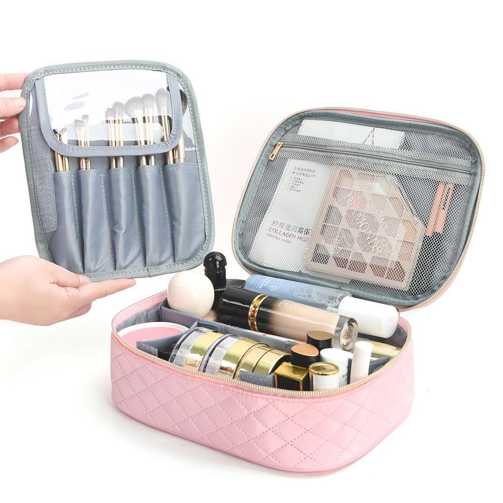 Stylish Large-Capacity Portable Cosmetic Bag for Cross-Border Use