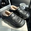 Household waterproof cotton slippers winter new velvet warm non-slip indoor thick-soled cotton shoes outer wear