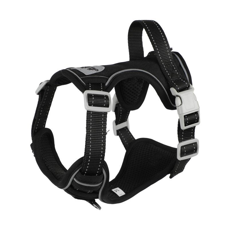 Reflektierende Atmungsaktive Hunde Geschirr Weste mit Leinen Set