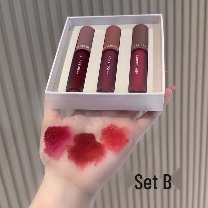 Matte Velvet Lip Glaze: White-Enhancing, Waterproof, Long-Lasting, Non-Staining Lipstick for Students