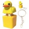 Duckling Quack Fidgety Toy Duck Keyboard Keycap Regulator Rattle Button Sound Keychain Decorative Ornament